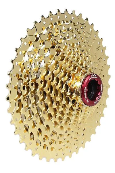 11-42 Cassette 11 Speed gold star - Pinion, Sprocket for SHIMANO XTR, DEORE XT, SLX.