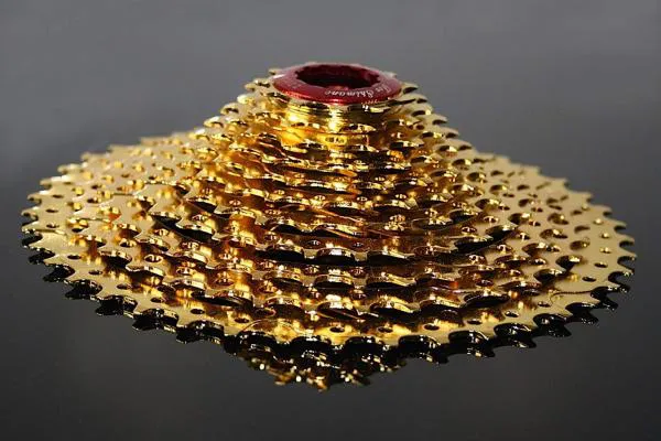 11-42 Cassette 10 Speed gold star - Sprocket, Pinion for SHIMANO XTR, DEORE XT, SLX.
