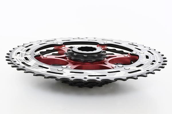 11-46 Kassette 11-fach passend für SHIMANO CUES / schwarz-rot 510g