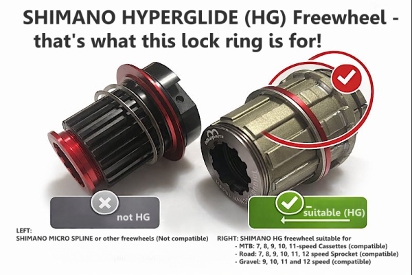 SHIMANO HYPERGLIDE Freilauf (rechts) – kompatibel mit diesem Lockring