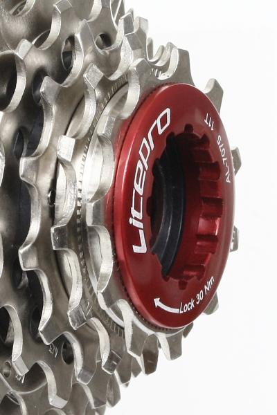 Cassette Lockring rosso - Litepro Lock Ring adatto per SHIMANO.