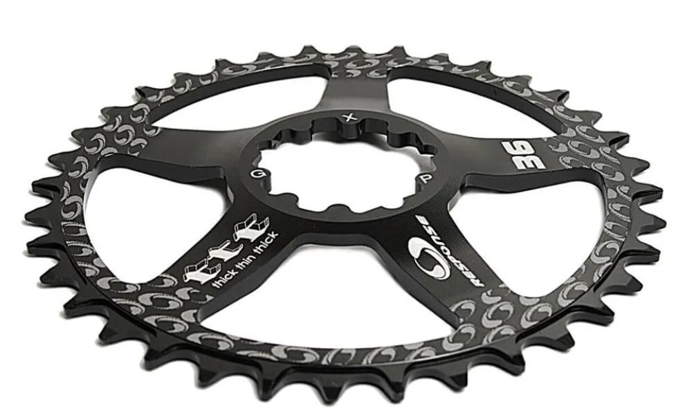 36 Chainring suitable for SRAM GXP, X-SYNC Direct Mount Thick Thin Teeth. 36 Chainring suitable for SRAM GXP, X-SYNC Direct Mount Thick Thin Teeth.