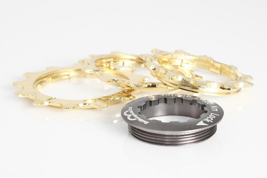 11, 12, 13 sprocket set gold - Sprockets for 11-34 11-speed cassettes. (Road)