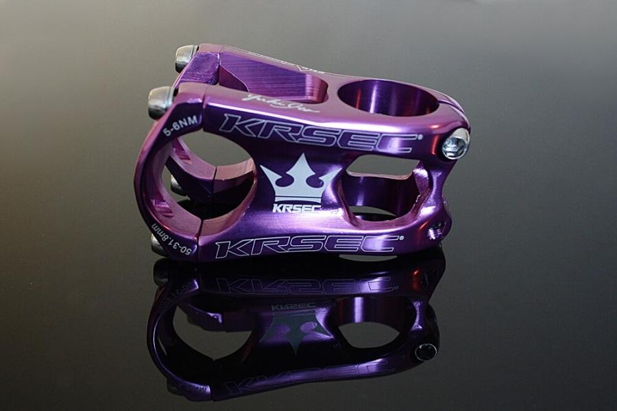 Bicycle Handlebar Stem - red, black, purple, silver 50 mm 160g.