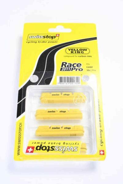 swissstop Yellow King - Pastillas de freno de carbono, Race Pro. (4 piezas)