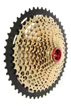 10-50歯12速 SHIMANO DEORE用カセット/ゴールド 555g.