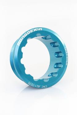 End ring - Lockring blue - Suitable for SHIMANO MICRO SPLINE 12-speed cassettes.