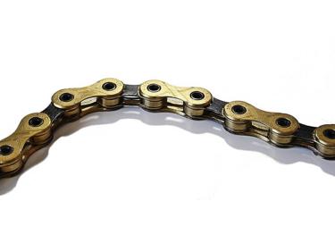 KMC X12 TI-N chain 12 Speed gold black for Campa, SRAM, SHIMANO.