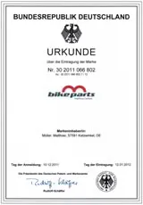 Registered trademark of the company Feine Fahrradteile